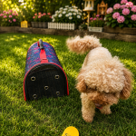 Desenli Köpek Taşıma Çantası – Çiçek Desenli